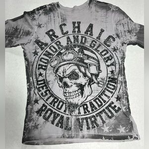 Archaic long sleeve skull shirt size Large.